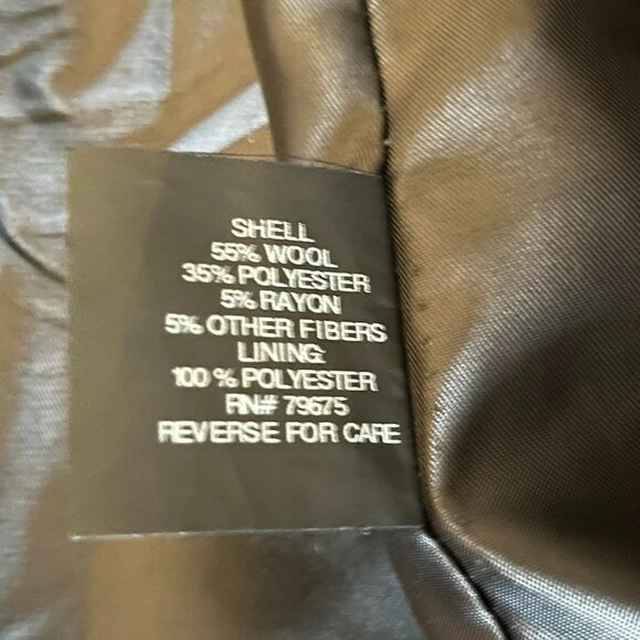 Michael Kors Women's Petite size PXL Black Wool Blend Full Zip Hooded Coat - Picture 7 of 8